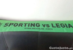 Cachecol do clube de futebol Sporting clube de Portugal jogo com o Legia em 27.9.2016