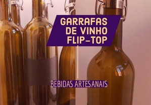 2 Garrafas vinho recicladas para Kombucha, Craft