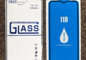 Película de vidro temperado completa Samsung A02