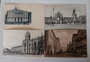 4 Postais Antigos de Lisboa