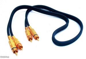 BANDRIDGE Vintage Cable Stereo Audio 1 x RCA to 1 x RCA GOLD - 50 cms