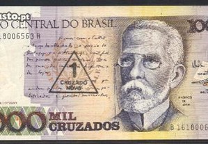 Espadim - Nota de 1.000 Cruzados de 1989 - Brasil