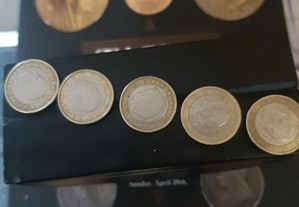 5 moedas da Bélgica como novas