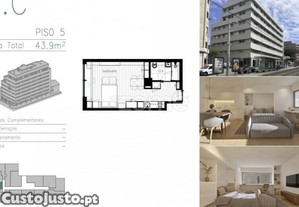 Apartamento T0 Em Matosinhos Sul