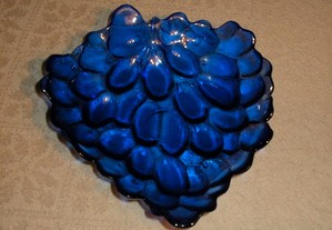 Taça Vidro Azul "Morango"