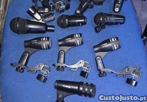 Conjunto microfones bateria