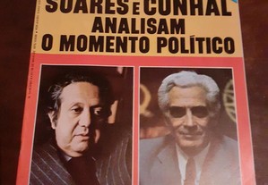 Mário Soares e Álvaro Cunhal revista Flama 1975