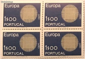 Quadra de selos novos - Europa CEPT - 1970