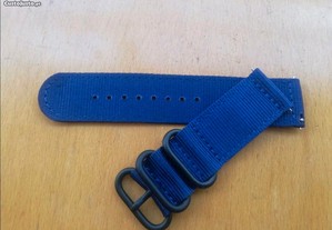 24mm Bracelete em Nylon Nato : Azul