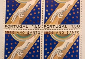 Quadra de selos novos - Ano Santo - 1975