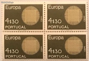 Quadra de selos novos - Europa CEPT - 1970