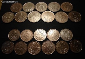 Coleção de moedas de 1$00 e $50 Centavos, Belas