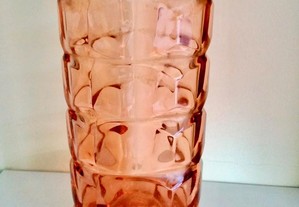 Jarra Art Deco vidro rosa