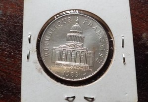 Moeda 100 francos prata 1983