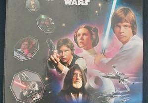 Álbum completo de 54 tazos da saga dos filmes Star Wars, Guerra das Estrelas