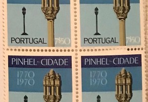 Quadra de selos novos Cidade de Pinhel - 1972