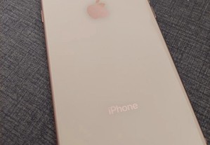 iPhone 8 rose gold com carregador e caixa