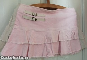 Saia cor de rosa de bombazine