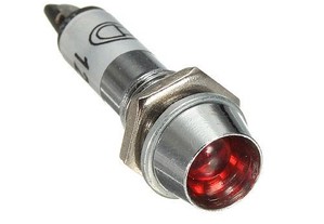 LED069 - Luz piloto aviso LED 12V 8mm vermelha