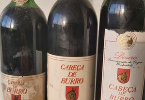Vinho tinto Cabeça de Burro-antigo-1982-1987-2002