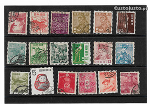 18 selos usados do japão