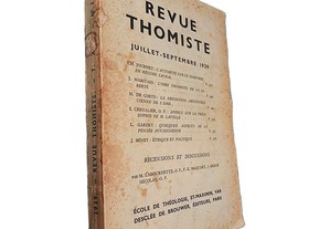 Revue Thomiste (Juillet-Septembre 1939)