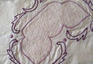 Lençois algodão bordados cama de casal 2,52m X 2m