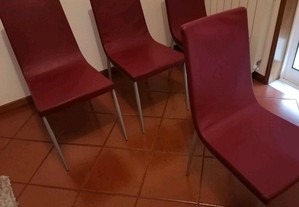 Cadeiras em pele italianas bontempi