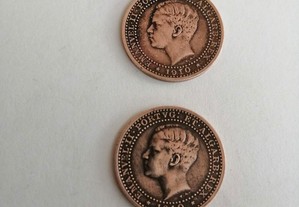 2 moedas de D. Manuel, de 1910.