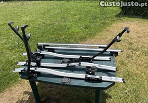3 Suportes para Bicicleta Thule  + Barras Tejadilho | Muito Bom Estado