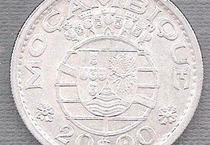 Moeda Moçambique - 20$00 Escudos 1952