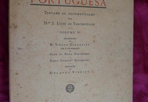 Etnografia Portuguesa. Tentame de Sistematização. Vol VI. Drº Leite de Vasconcellos. 1975