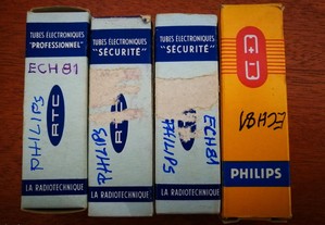 2 pares de válvulas Philips ECH81