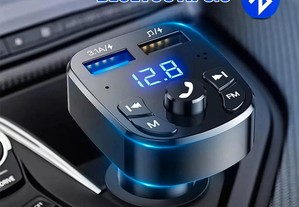 Transmissor auto bluetooth fm MP3 carregador isqueiro com 2 portas usb