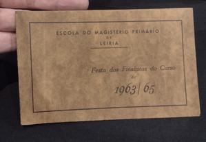 Leiria "Programa" Escola do Magistério Primário 1963/65