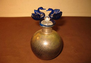 Antigo frasco perfume vidro irizado art deco 1930