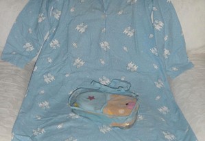 Conjunto camisa dormir p/ menina 12 Anos c/ par chinelos a condizer