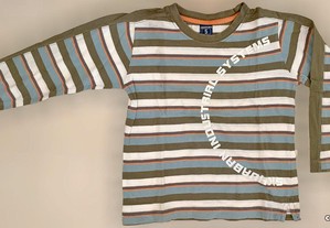 T-Shirt de Criança Unissexo, Riscas, como Nova