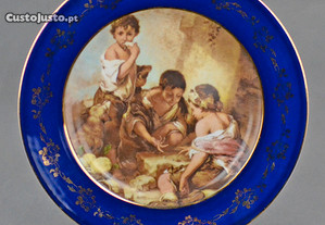 Prato em Porcelana decorado com cena de  Bartolomé Estéban Murillo 