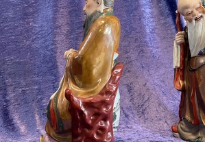 Figurine oriental pintura manual, 32 cm