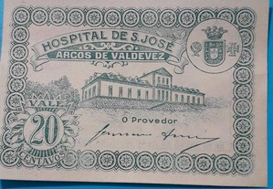 Nota-cédula 20 centavos Arcos de Valdevez