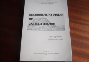 "Bibliografia da Cidade de Castelo Branco" de Dr Ernesto Pinto Lobo - 1ª Edição de 1984