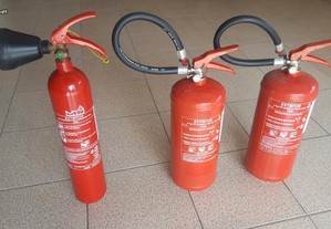Extintores selados pronto a utilizar