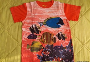 T-Shirt Algodão Laranja Zippy (8 - 9 Anos)