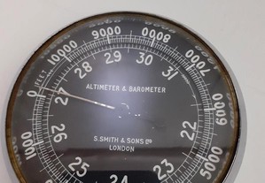 Altímetro e Barómetro de Cockpit S. Smith & Sons