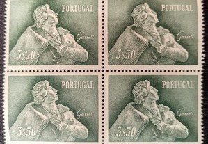 Quadra de selos novos - Almeida Garrett - 1957