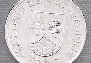 Moeda Moçambique - 5$00 Escudos 1935