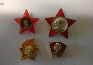 Conjunto de crachats soviéticos - Infância e...
