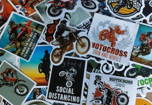 50 Stickers Autocolantes Motas Motocross