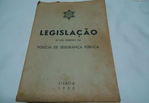 Livro legislatura de uso corrente na polícia de segurança pública 1950